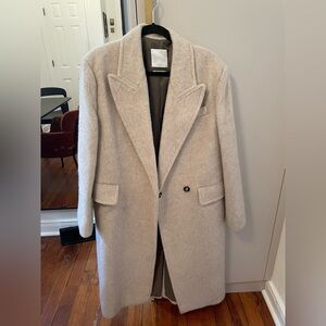 Mango Beige Wool Coat